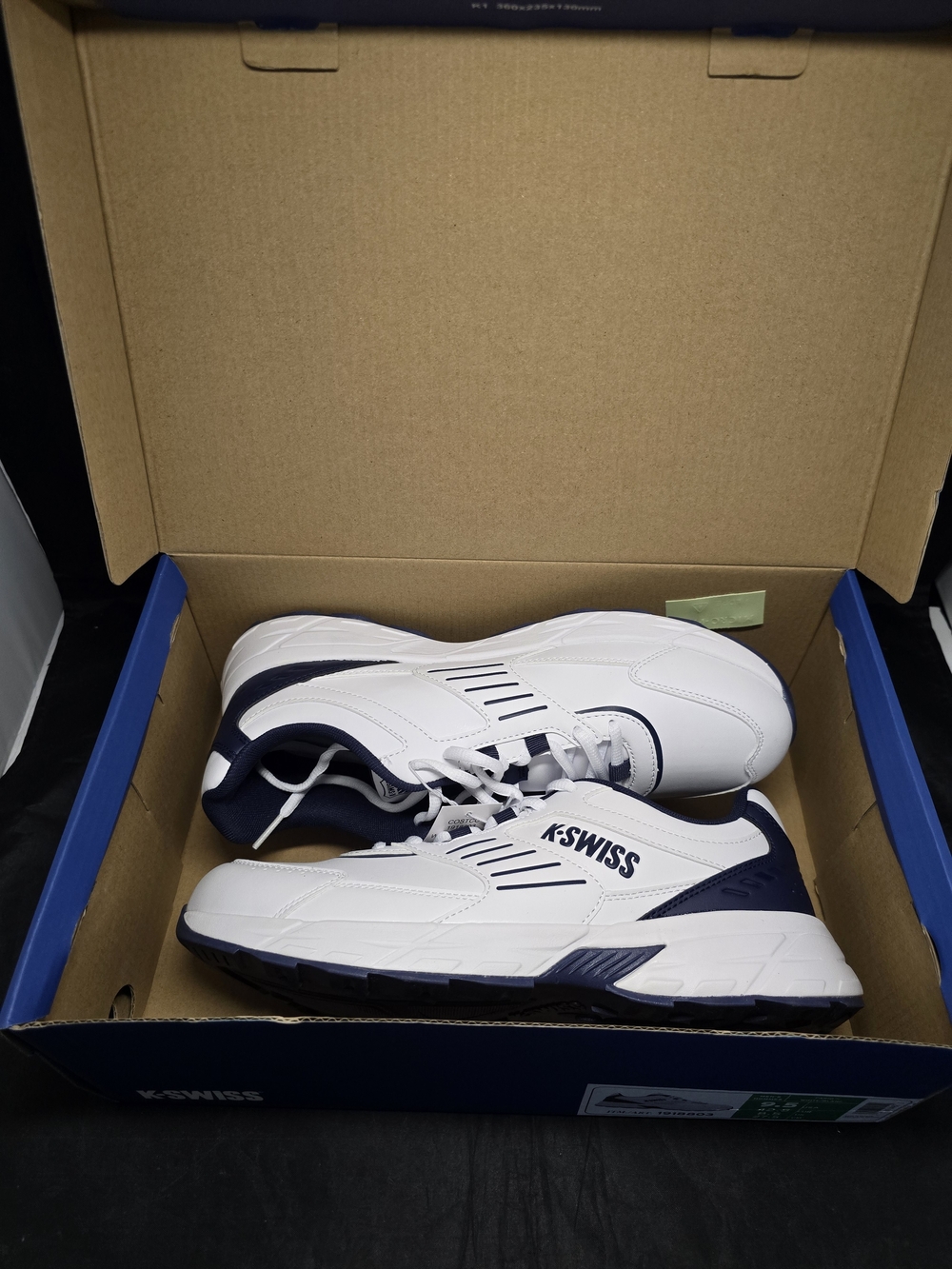 NIB K-Swiss Men's White/Navy Casual Trainer Size 11